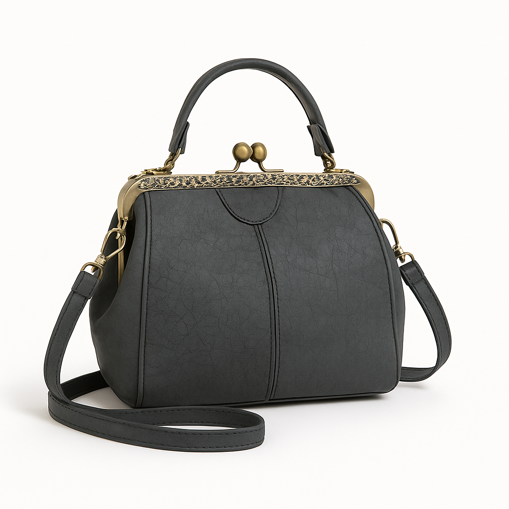 Noir Luxe Retro Crossbody – The Gabrielle