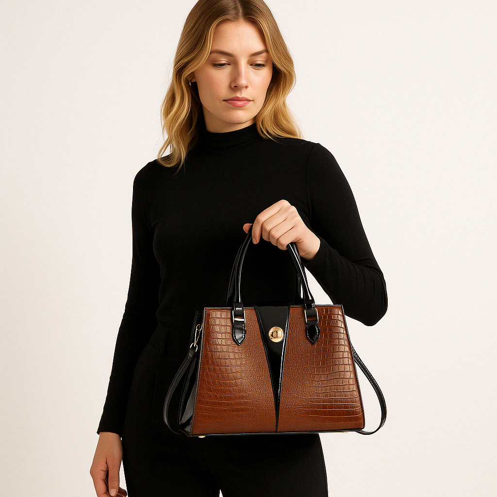 Chic High Quality Leather Handbag – Elara