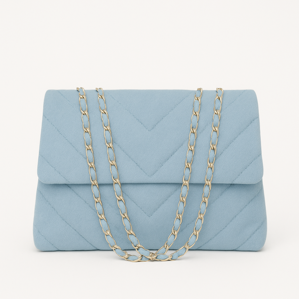 Denim Quilted Crossbody – Clara