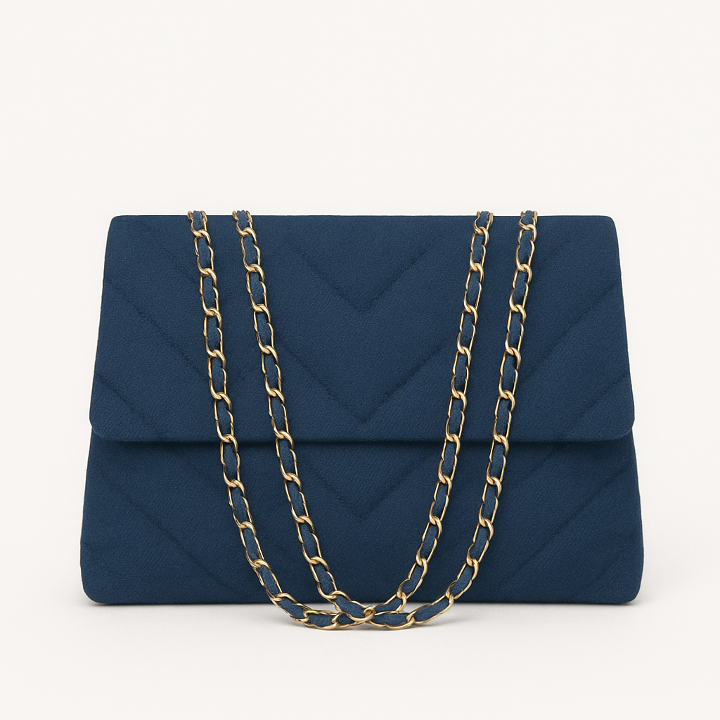Denim Quilted Crossbody – Clara