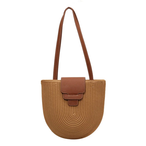 Woven Beach Shoulder Bag - Ava