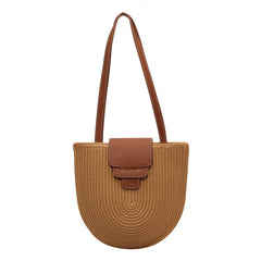 Woven Beach Shoulder Bag - Ava