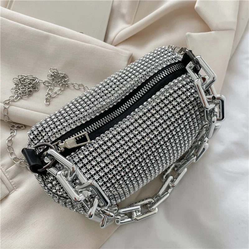 Elegant Rhinestone Chain Bag – The Vivienne