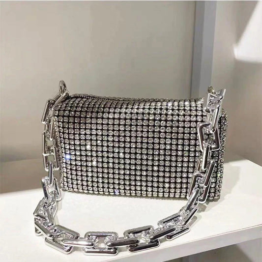 Elegant Rhinestone Chain Bag – The Vivienne