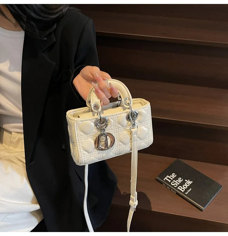2025 Saffiano Gradient Lady Bag - Convertible Top Handle & Crossbody Purse, Chic Day-to-Night Compact Shoulder Bag for Women