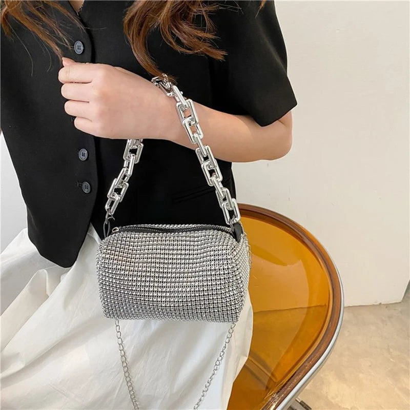 Elegant Rhinestone Chain Bag – The Vivienne