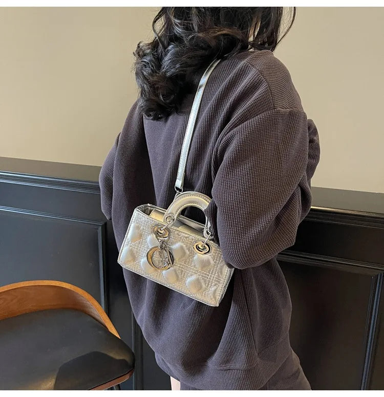 2025 Saffiano Gradient Lady Bag - Convertible Top Handle & Crossbody Purse, Chic Day-to-Night Compact Shoulder Bag for Women
