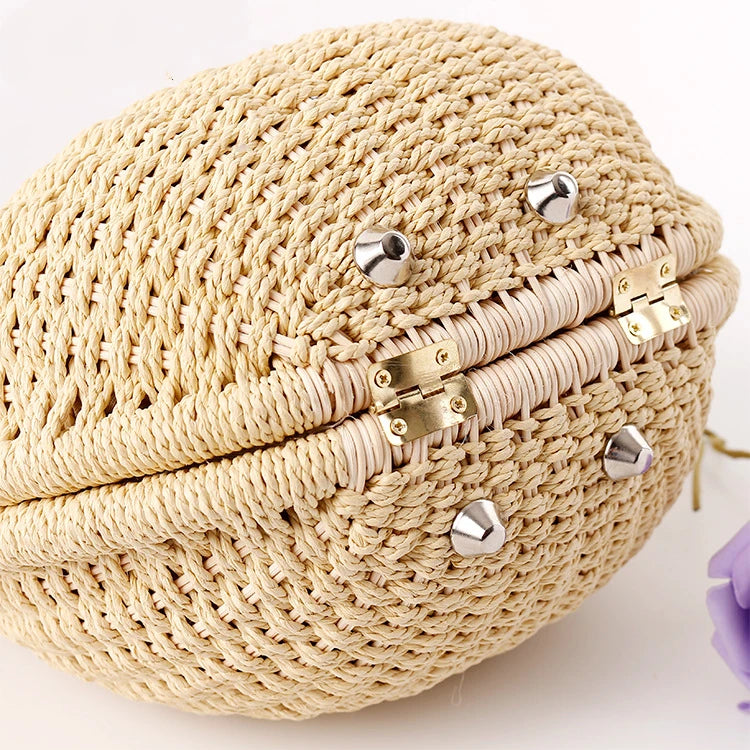 Casual Woven Shell Bag – Mirella