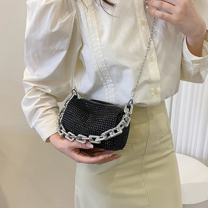 Elegant Rhinestone Chain Bag – The Vivienne