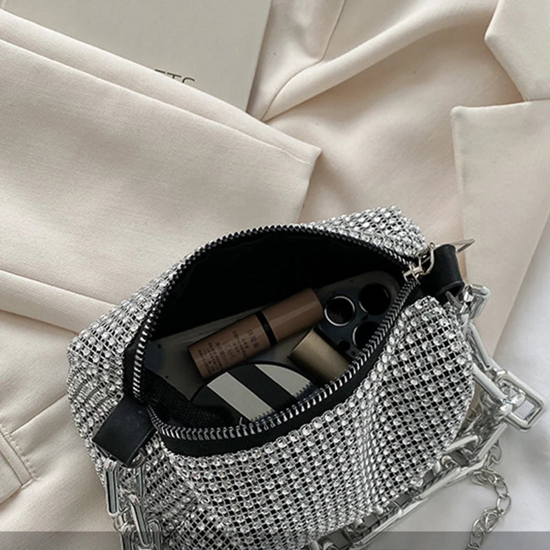 Elegant Rhinestone Chain Bag – The Vivienne