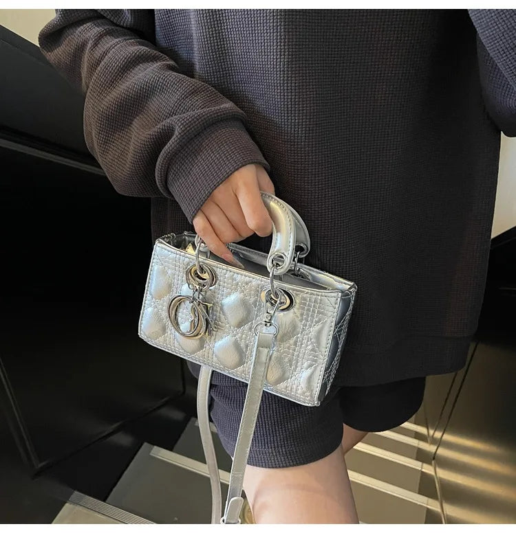 2025 Saffiano Gradient Lady Bag - Convertible Top Handle & Crossbody Purse, Chic Day-to-Night Compact Shoulder Bag for Women