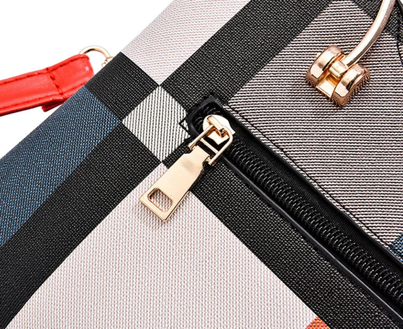 Chic Plaid Leather Shoulder Bag – The Grace