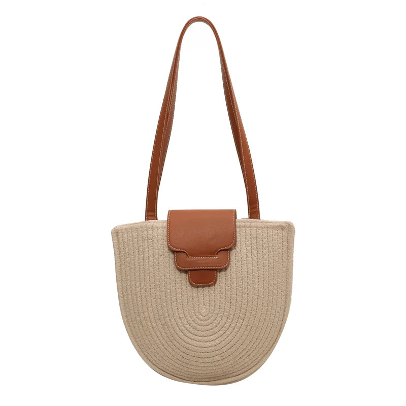 Woven Beach Shoulder Bag - Ava