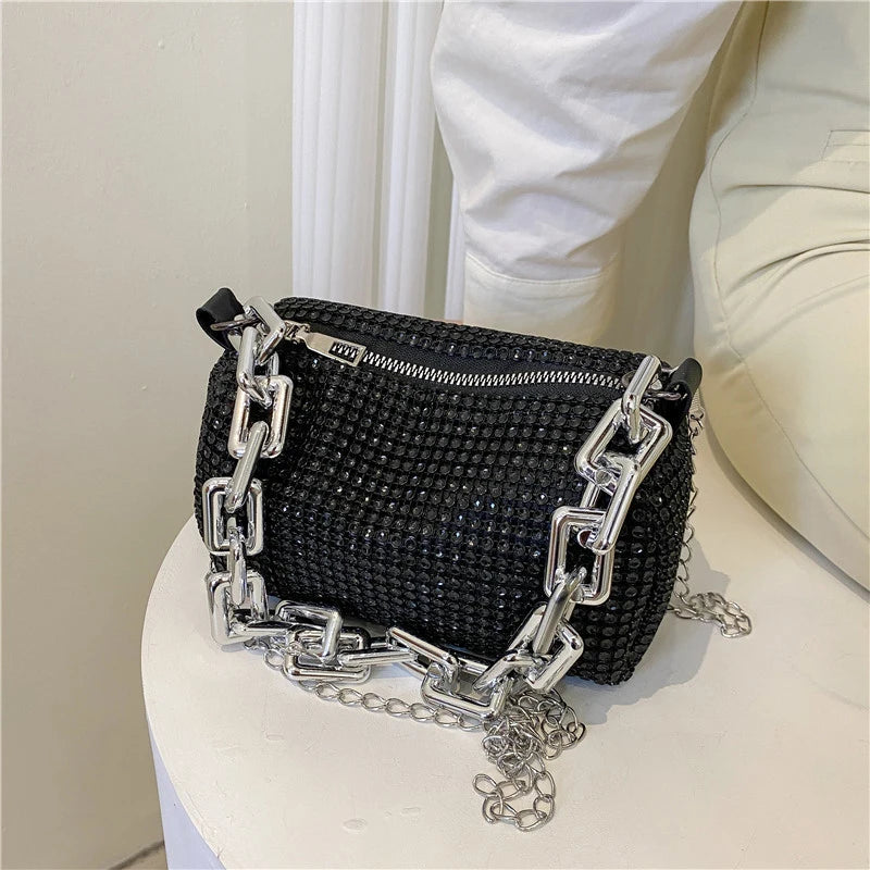 Elegant Rhinestone Chain Bag – The Vivienne