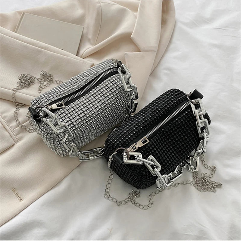Elegant Rhinestone Chain Bag – The Vivienne