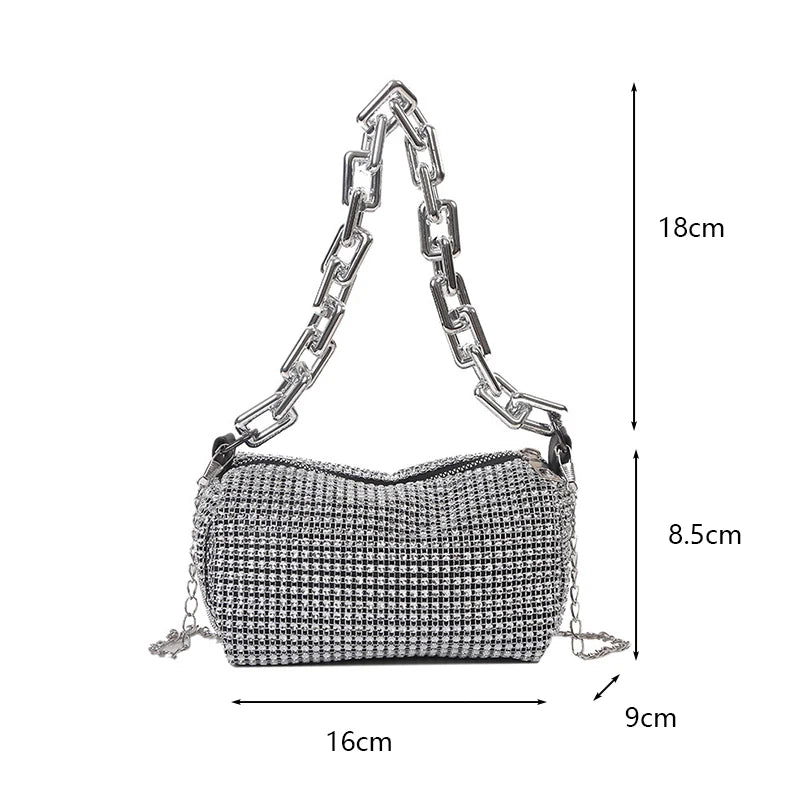 Elegant Rhinestone Chain Bag – The Vivienne