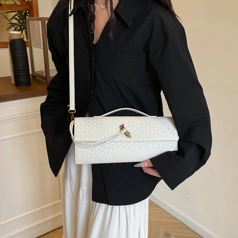 Parisian Elegance Clutch Bag Luxury Leather Crossbody Purse Vintage Minimalist Design Women's Stylish Commuter Tote