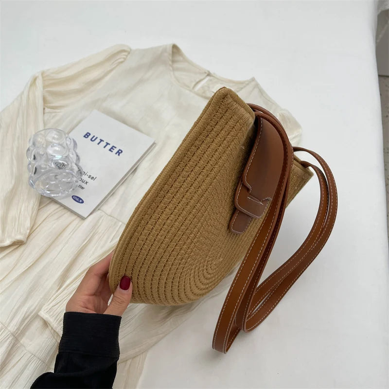 Woven Beach Shoulder Bag - Ava