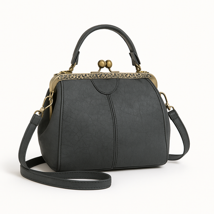 Noir Luxe Retro Crossbody – The Gabrielle