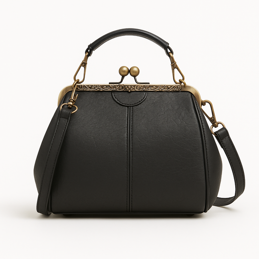 Noir Luxe Retro Crossbody – The Gabrielle