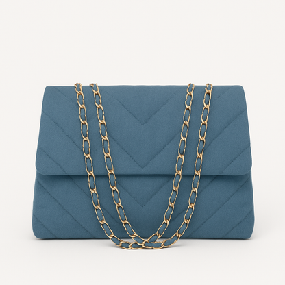 Denim Quilted Crossbody – Clara