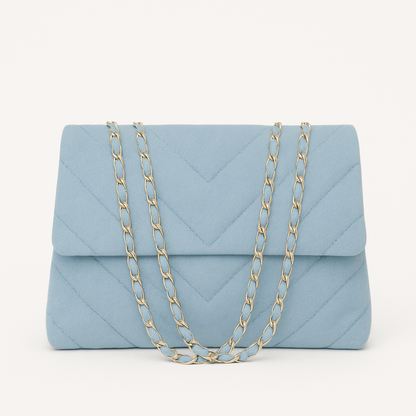 Denim Quilted Crossbody – Clara