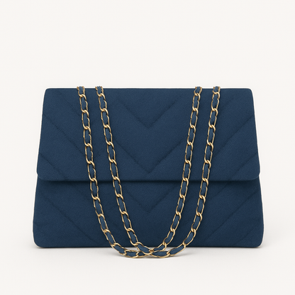 Denim Quilted Crossbody – Clara
