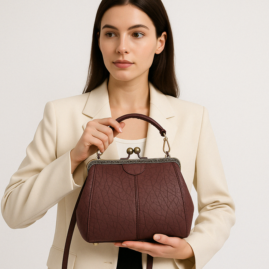 Noir Luxe Retro Crossbody – The Gabrielle