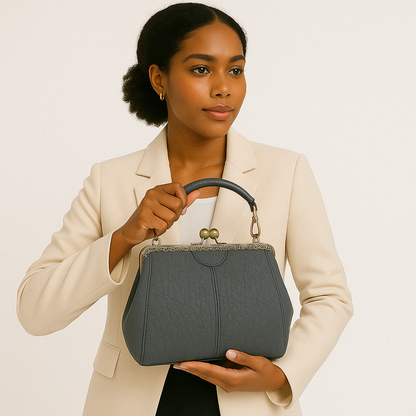 Noir Luxe Retro Crossbody – The Gabrielle