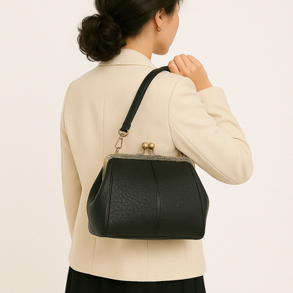 Noir Luxe Retro Crossbody – The Gabrielle