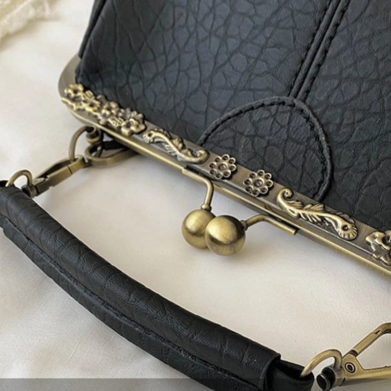 Noir Luxe Retro Crossbody – The Gabrielle