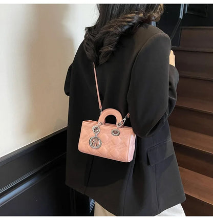 2025 Saffiano Gradient Lady Bag - Convertible Top Handle & Crossbody Purse, Chic Day-to-Night Compact Shoulder Bag for Women
