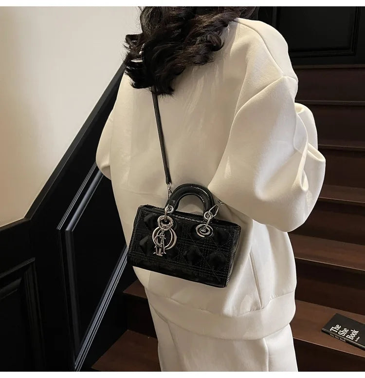 2025 Saffiano Gradient Lady Bag - Convertible Top Handle & Crossbody Purse, Chic Day-to-Night Compact Shoulder Bag for Women