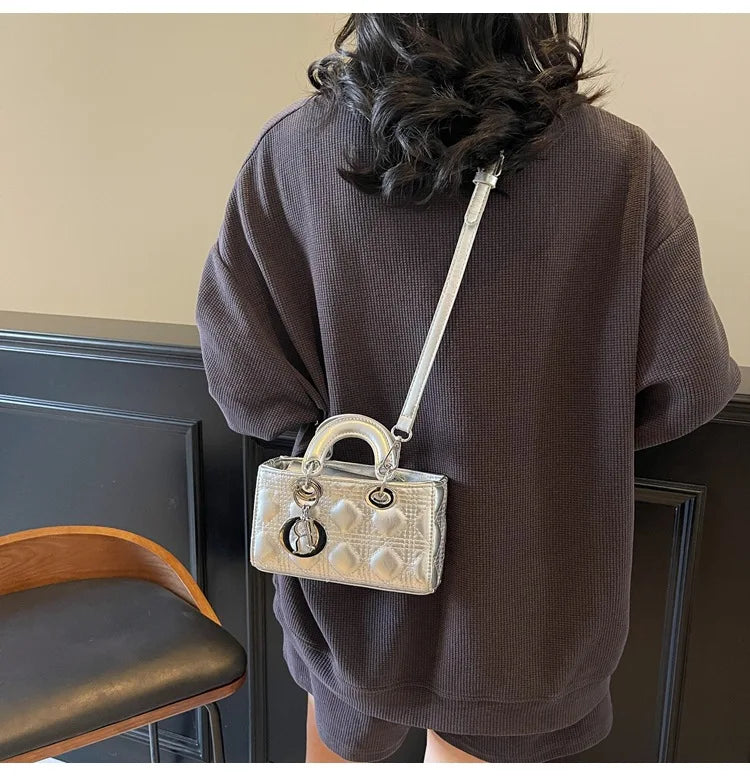 2025 Saffiano Gradient Lady Bag - Convertible Top Handle & Crossbody Purse, Chic Day-to-Night Compact Shoulder Bag for Women