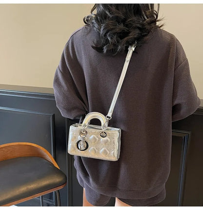 2025 Saffiano Gradient Lady Bag - Convertible Top Handle & Crossbody Purse, Chic Day-to-Night Compact Shoulder Bag for Women