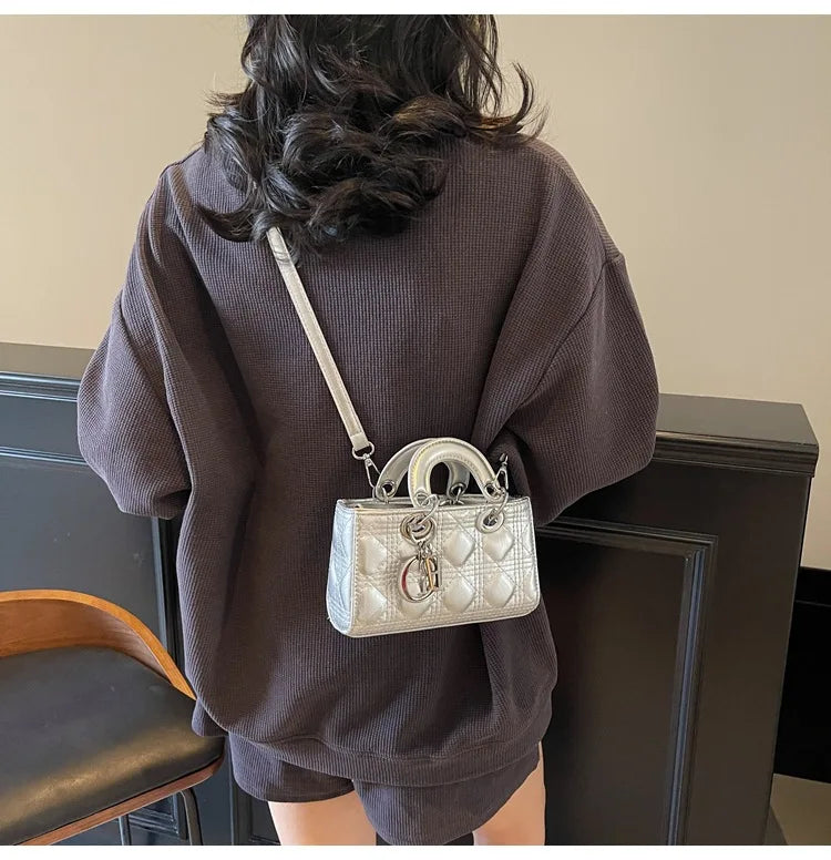2025 Saffiano Gradient Lady Bag - Convertible Top Handle & Crossbody Purse, Chic Day-to-Night Compact Shoulder Bag for Women