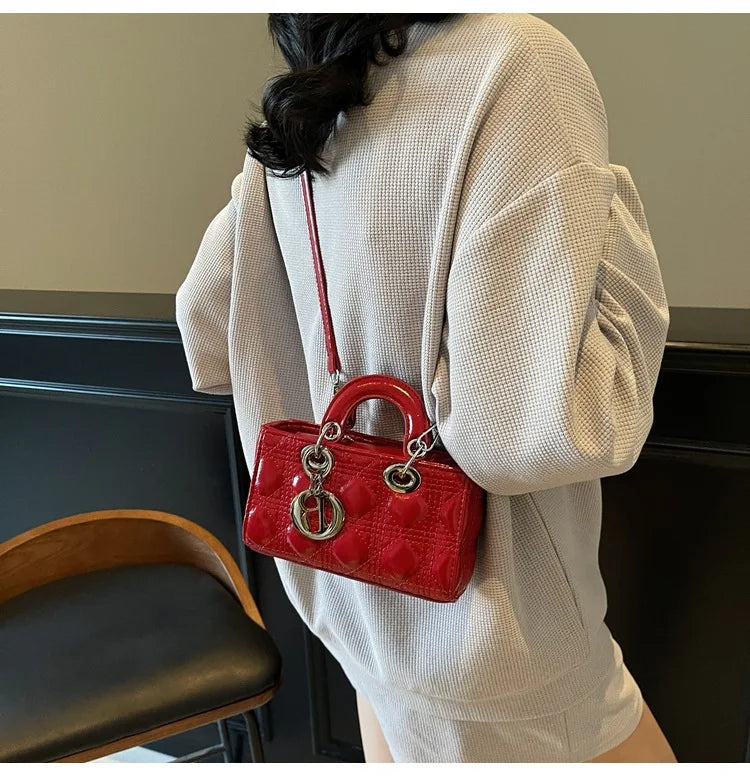 2025 Saffiano Gradient Lady Bag - Convertible Top Handle & Crossbody Purse, Chic Day-to-Night Compact Shoulder Bag for Women