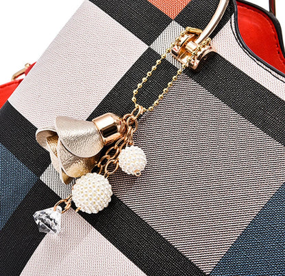 Chic Plaid Leather Shoulder Bag – The Grace