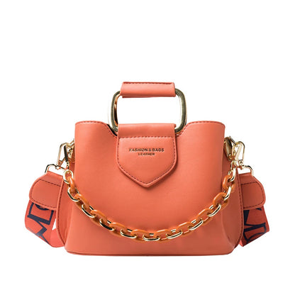 Elegant Leather Top-Handle Bag – Celeste
