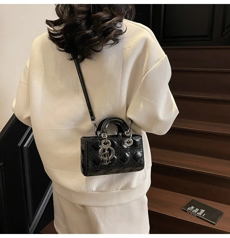 2025 Saffiano Gradient Lady Bag - Convertible Top Handle & Crossbody Purse, Chic Day-to-Night Compact Shoulder Bag for Women