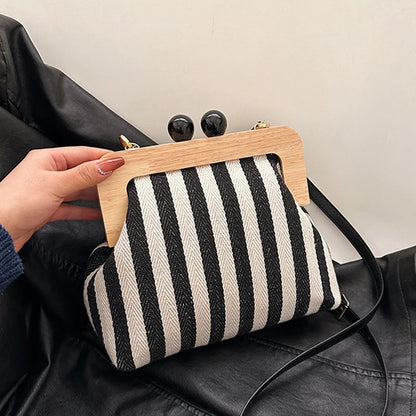 Striped Shell Messenger Shoulder Bag – The Margot