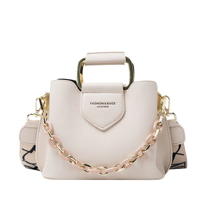 Elegant Leather Top-Handle Bag – Celeste