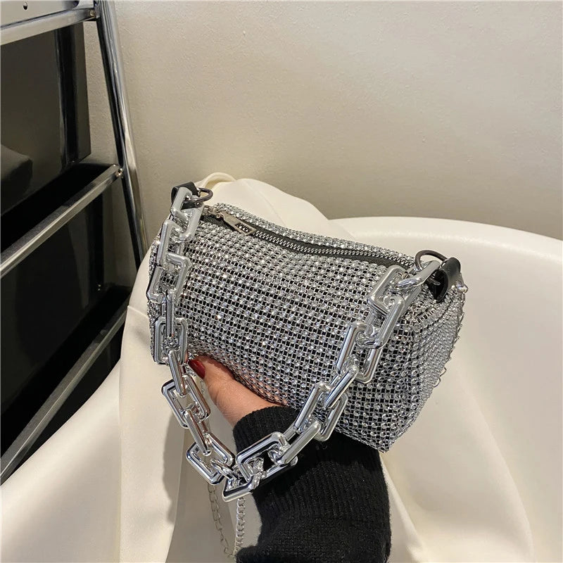 Elegant Rhinestone Chain Bag – The Vivienne