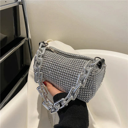 Elegant Rhinestone Chain Bag – The Vivienne
