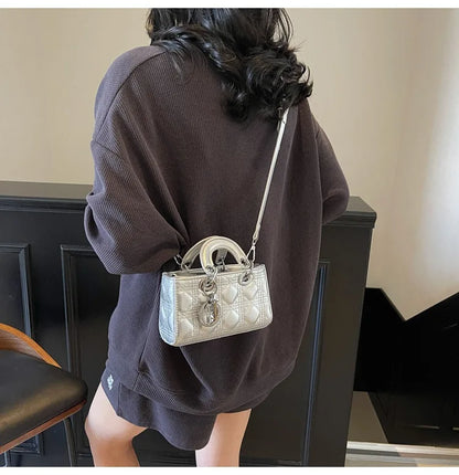 2025 Saffiano Gradient Lady Bag - Convertible Top Handle & Crossbody Purse, Chic Day-to-Night Compact Shoulder Bag for Women