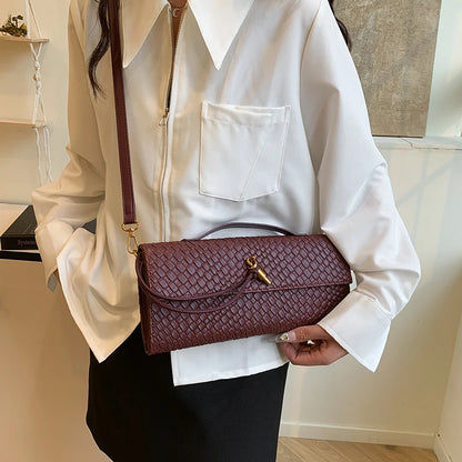 Parisian Elegance Clutch Bag Luxury Leather Crossbody Purse Vintage Minimalist Design Women's Stylish Commuter Tote