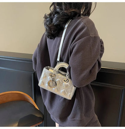 2025 Saffiano Gradient Lady Bag - Convertible Top Handle & Crossbody Purse, Chic Day-to-Night Compact Shoulder Bag for Women