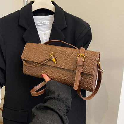 Parisian Elegance Clutch Bag Luxury Leather Crossbody Purse Vintage Minimalist Design Women's Stylish Commuter Tote