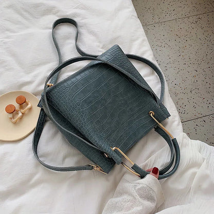 Glam Alligator Leather Shoulder Bag – The Sophia