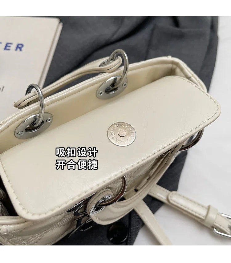 2025 Saffiano Gradient Lady Bag - Convertible Top Handle & Crossbody Purse, Chic Day-to-Night Compact Shoulder Bag for Women